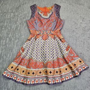 anthropologie metallic plaid dress Short-Sleeve Metallic Brocade Mini Dress by Anthropologie in Brown, Size: Large